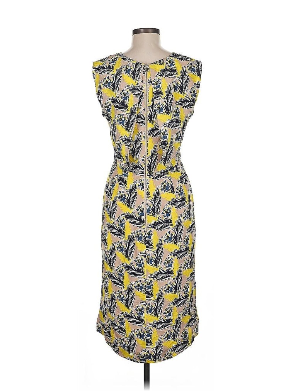 J. Crew 100% Silk Spring Meadow Floral Dress – Size 6 – Yellow - Picture 3 of 6